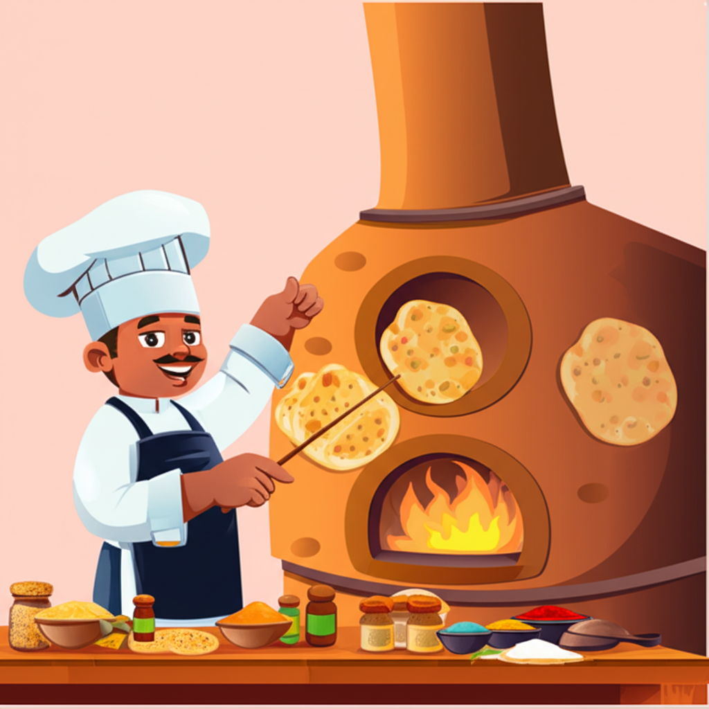 Chef Arjun Patel - Cartoon illustration